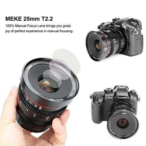 - Meike 25mm T2.2 Manual Focus Prime Mini Cinema Lens -