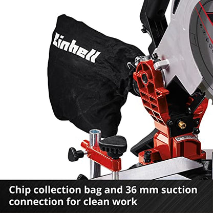 - Einhell Power X-Change 18V Mitre Saw | 3000 RPM Circular Saw With Work Table | LED | Dust Collection | 45° Mitre, +/-47° Bevel | TE-MS 18/210 Li Solo | (Battery Not Included) -