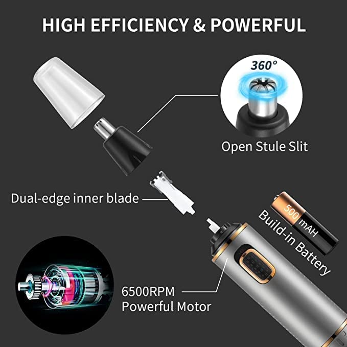 - Rechargeable Nose Hair Trimmer for Men | 2024 Professional Upgrade Nose Trimmer -