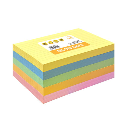 - NOTI A6 Neon Multi-Coloured Flash Revision Record Index Cards -