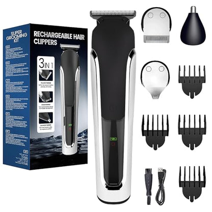 - Vexloria Beard Trimmer Men, Hair Clippers Men, All-in-One Men's Grooming Kit -