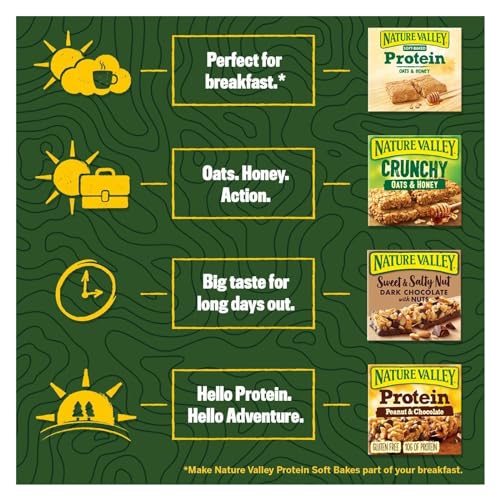 - Nature Valley Protein |Peanut & Chocolate Gluten Free Cereal Bars -