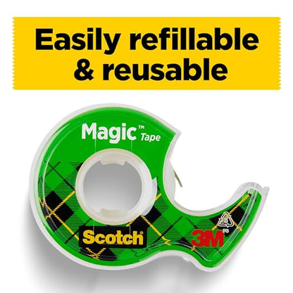 - Scotch Magic Tape | 4 Rolls | 19 mm x 33 m | General Purpose Sticky Tape | For Document Repair, Labelling & Sealing -