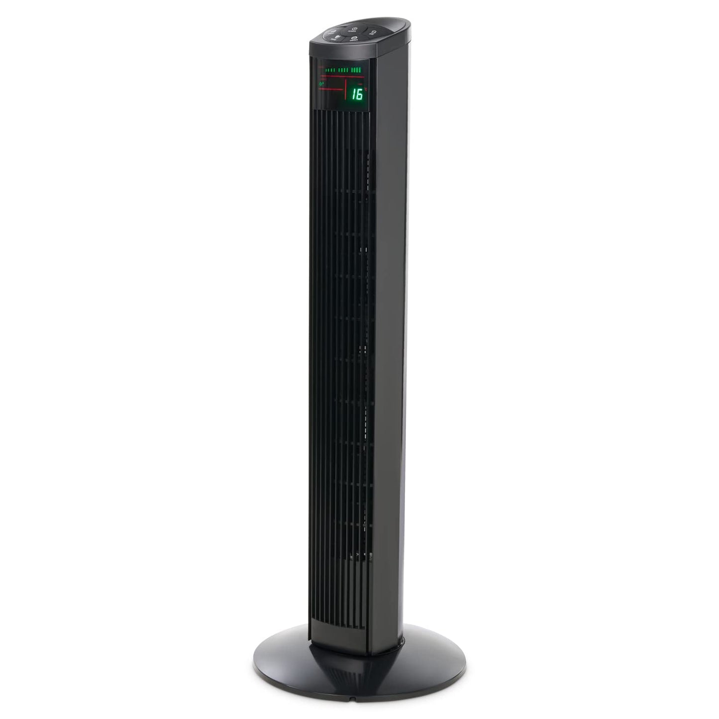 - SA Products 36” Tower Fan | Oscillating Stand Fan With 3 Wind Speeds | 3 Modes | Remote Control, LED Display | Timer Function | Black -