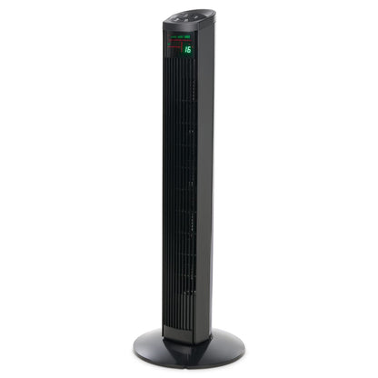 - SA Products 36” Tower Fan | Oscillating Stand Fan With 3 Wind Speeds | 3 Modes | Remote Control, LED Display | Timer Function | Black -