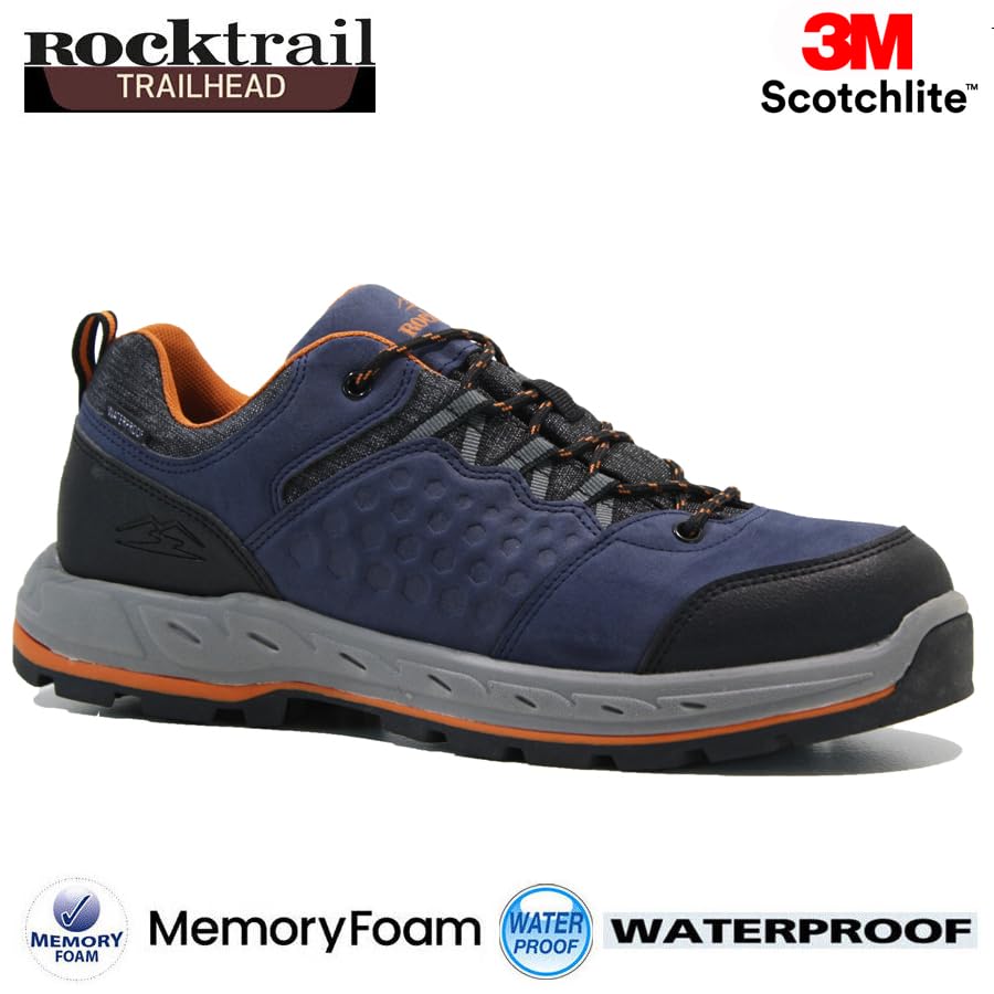 - Mens Waterproof Hiking Trainers | Memory Foam | Sturdy Grip -