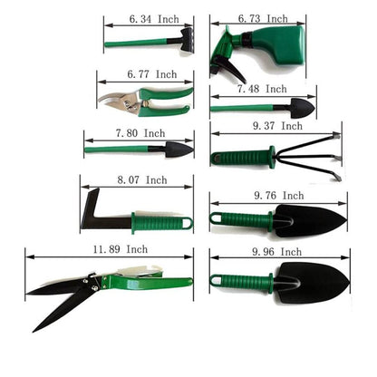 - DR GARDEN Garden Tools Set | Gardening Kit (10pcs) | Hand Tools for Gardener -