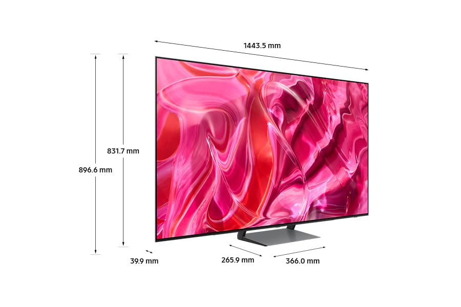 65 Inch S90C 4K OLED HDR Smart TV (2023) OLED TV With Quantum Dot Colour, Anti Reflection Screen, Dolby Atmos Surround Sound, 144hz Gaming Software & Laserslim Design With Alexa