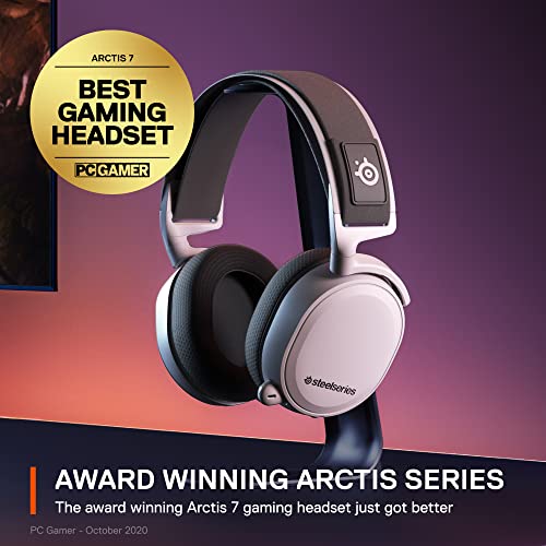 - SteelSeries Arctis 7+ Wireless Gaming Headset | Lossless 2.4 GHz | Sonar 7.1 Virtual Surround Sound | 30 Hour Battery Life | PC, PS5, PS4, Mac, Android and Switch | White -