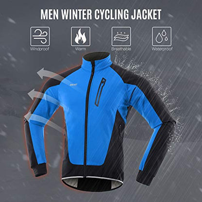 - Lixada Men Cycling Jacket | Waterproof & Windproof Thermal Fleece | Cycling Jersey -
