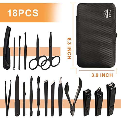 - OWill Manicure Set | 18pcs Nail Clippers Pedicure Kit | Nail Care Kit -