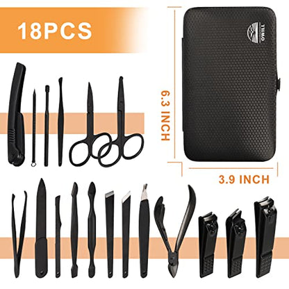 - OWill Manicure Set | 18pcs Nail Clippers Pedicure Kit | Nail Care Kit -
