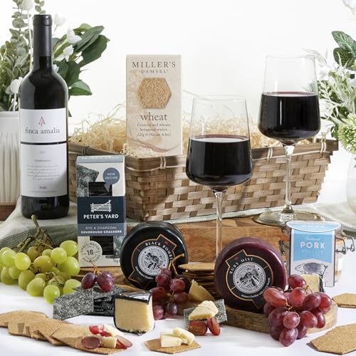 - Wine and Cheese Hamper, With Pate - Award Winning Cheese, Rioja Red Wine, Pate.