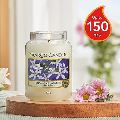 - Yankee Candle Scented Candle, Midnight Jasmine Large Jar Candle, Gifts for Women