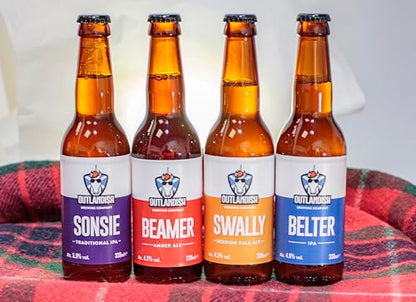 - Outlandish Brewing Company's Mixed Case of Craft Ales  | 12 x 330ml Bottles | 5.9% ABV -