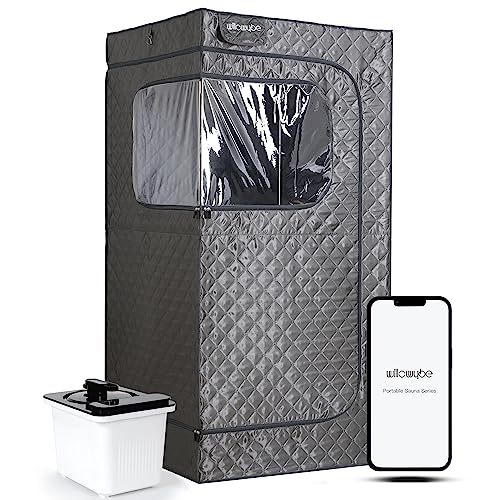 - WILLOWYBE Portable Steam Sauna with Bluetooth Control, 4L KingPower Steamer, Home Spar