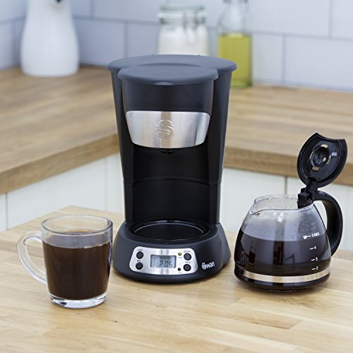 - Swan Programmable Coffee Maker | Keep Warm Function | LCD Timer | 750ml | 700W | Black -