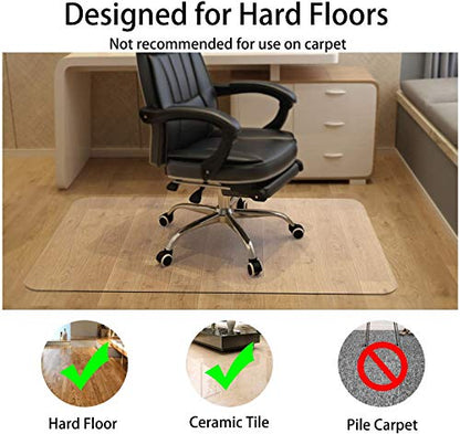 - NATRKE Office Chair Mat for Hard Floors | Desk Chair Mat Large 92 x 122 cm -