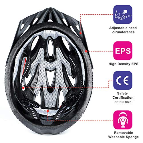 - RaMokey Cycle Helmet | Lightweight Bicycle Helmet | Adjustable Mountain & Road Bike Helmet -