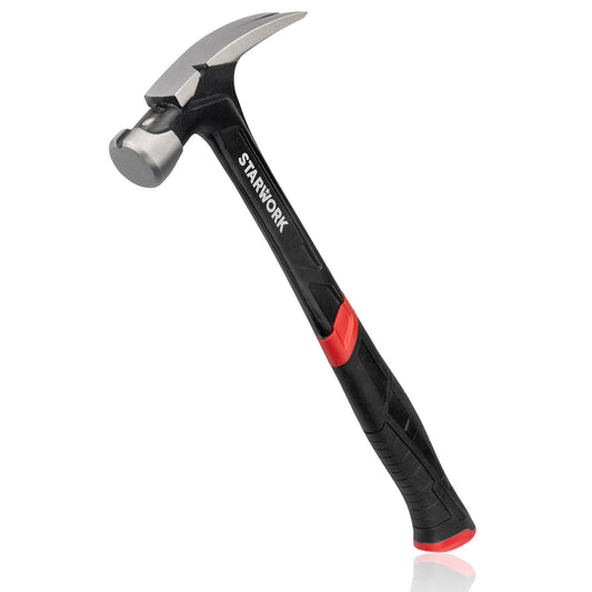 - STARWORK 20 oz | One-Piece Rip Hammer | Comfort Grip for Pulling Nails -