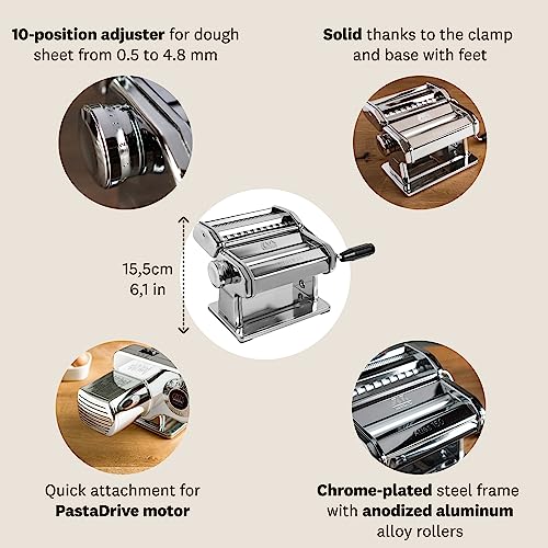 - Marcato Manual Pasta Machine | Interchangeable Accessory -