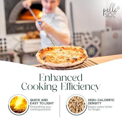 - Pelle & Sol 15kg Wood Pellets | Premium Fuel for Pizza Ovens & Grills | Bagged for Easy Storage & Handling -