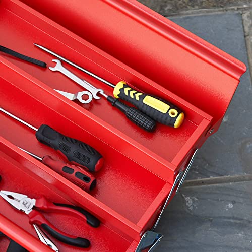 - DURHAND Metal Tool Box | 3 Tier | 5 Tray | Professional Portable Storage Cabinet -