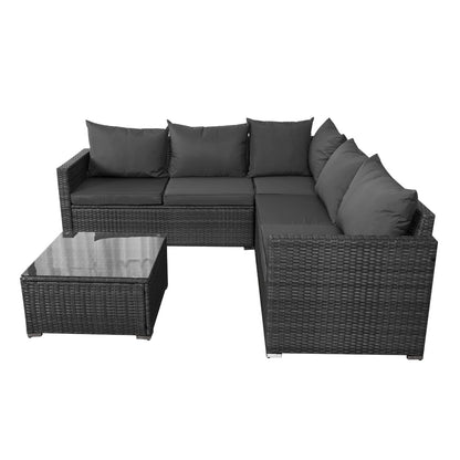 - Panana Rattan Furniture Set | 5 Seater | Lounge Corner Sofa Set | Table Stool -