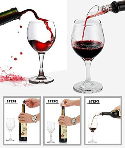 Cooko Wine Opener Set, Manual Corkscrew with Aerator and Spout, Zinc Alloy Handle Bottle Opener, Deluxe Wine Accessories with Wooden Box,