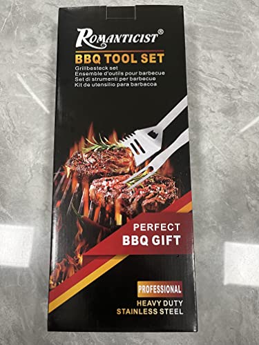 - ROMANTICIST 20PCS Perfect BBQ Tools Set | Stainless Steel Barbecue Tools Set -