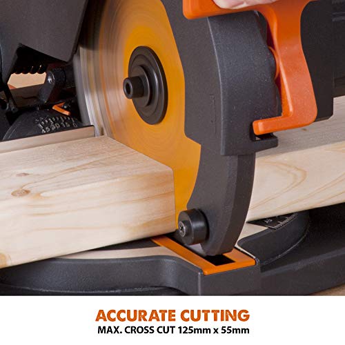 - Evolution Power Tools R210CMS Compound Mitre Saw | Multi-Material Cutting TCT Blade -
