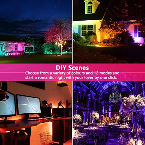 - Lighting master LED Floodlight 500W Equivalent 5000LM | Smart RGB Flood Lights Outdoor with APP Control | Colour Changing -