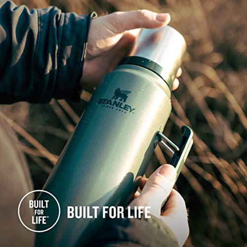 - Stanley Classic Legendary Thermos Flask | 1L | Keeps Hot or Cold For 24 Hours | Stainless Steel Leakproof Coffee Flask | Dishwasher Safe | Hammertone Green -