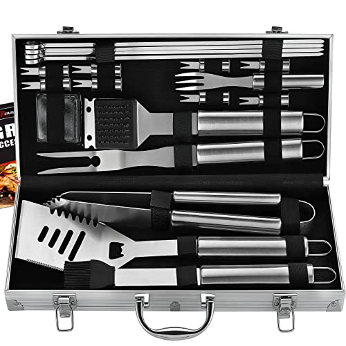 - ROMANTICIST 20PCS Perfect BBQ Tools Set | Stainless Steel Barbecue Tools Set -