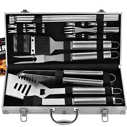- ROMANTICIST 20PCS Perfect BBQ Tools Set | Stainless Steel Barbecue Tools Set -