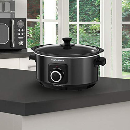 - Morphy Richards 3.5L Sear & Stew Slow Cooker | Shatter Resistant Aluminium Pot | 3 Heat Settings -