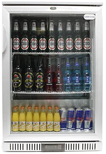 Cater-Cool CK1500LED Single Door Silver Bottle Cooler With LED Lighting (UK Mainland Del Only)