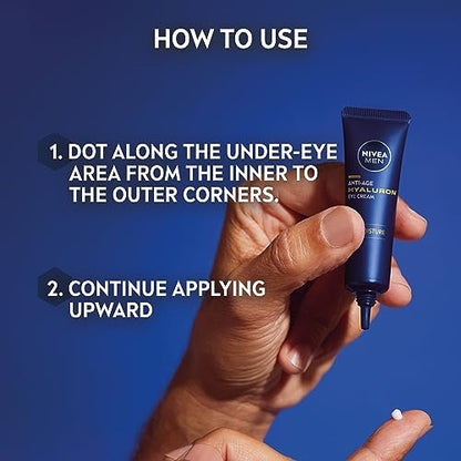 - NIVEA MEN Anti-Age Hyaluron Eye Cream | (15ml) | Men's Eye Cream with Hyaluronic Acid -