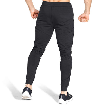 BROKIG Mens Vertex Gym Joggers Sweatpants Tracksuit Jogging Bottoms Running Trousers with Pockets (L, Black)