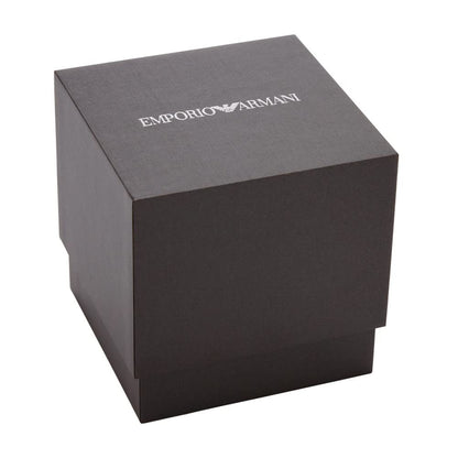 - Emporio Armani Watch for Men | Two Hand Date Movement | 43 mm Silver Stainless Steel Case with a Leather Strap | AR11188 -