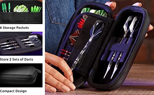 Casemaster Sentry Dart Case, Blue Zipper