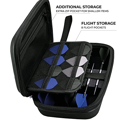 Bullseye Darts EVA Dart Case | Designed for 2 Sets of Steel & Soft Tip Darts and Accessories (W459)