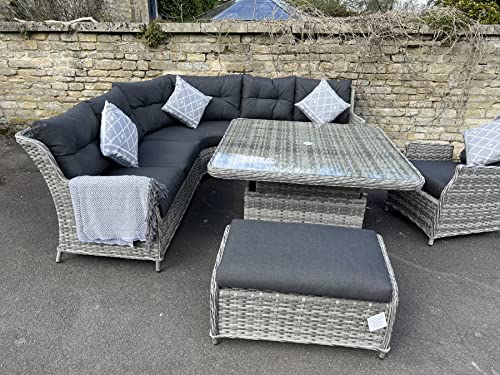 chelsea home and leisure ltd Rattan Garden Furniture Corner Sofa Set Premium Edition