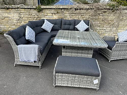 chelsea home and leisure ltd Rattan Garden Furniture Corner Sofa Set Premium Edition