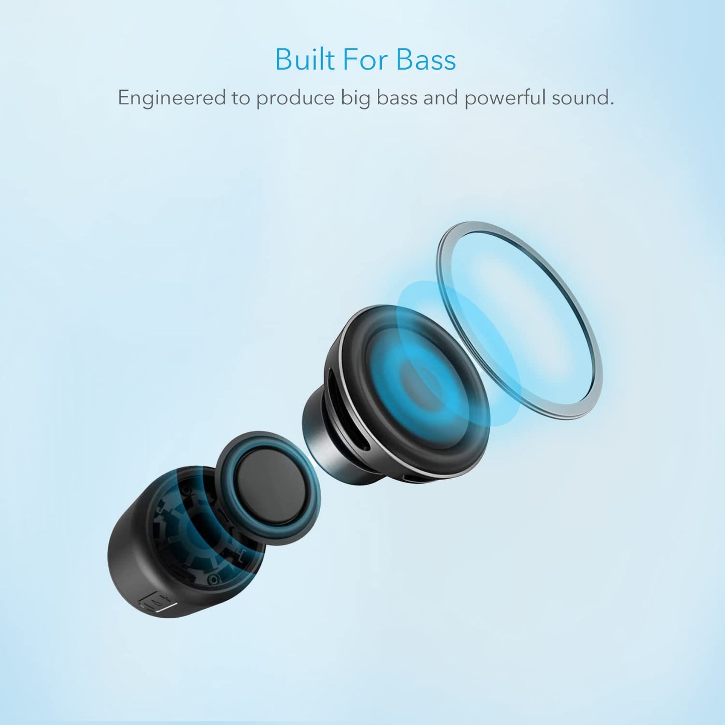 Anker Soundcore mini, Super-Portable Bluetooth Speaker with 15-Hour Playtime, 66-Foot Bluetooth Range, Wireless Speaker with Enhanced Bass, Noise-Cancelling Microphone, for Outdoor, Travel, Home