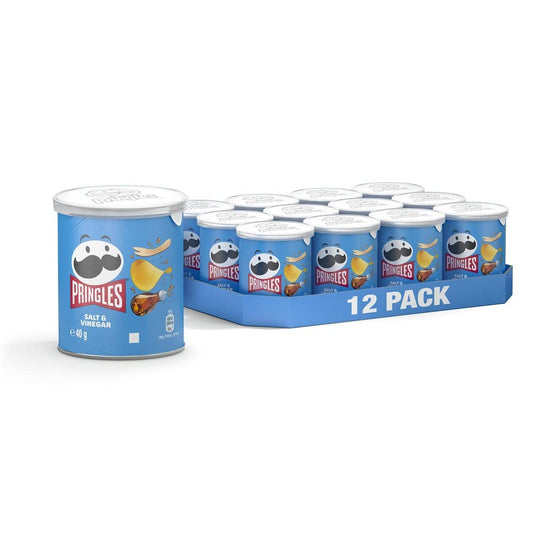 - Pringles Salt and Vinegar Flavour Potato Chips | 40g (Pack of 12) -