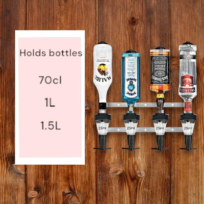 - Professional 2/4/6 Bottle Optics for Home Bar UK Made  | Bar Butler Shot Measure Bracket -