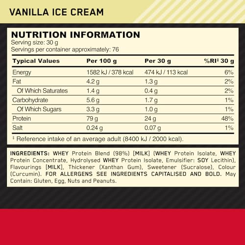 - Optimum Nutrition Gold Standard 100% Whey Muscle Building and Recovery Protein -