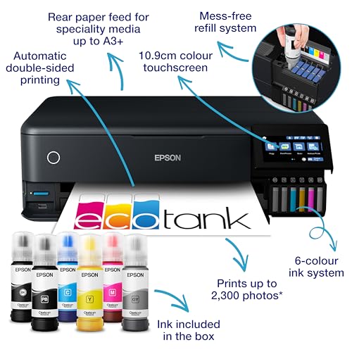 - Epson EcoTank ET-8550 A3+ Wi-Fi Ink Tank Photo Printer -