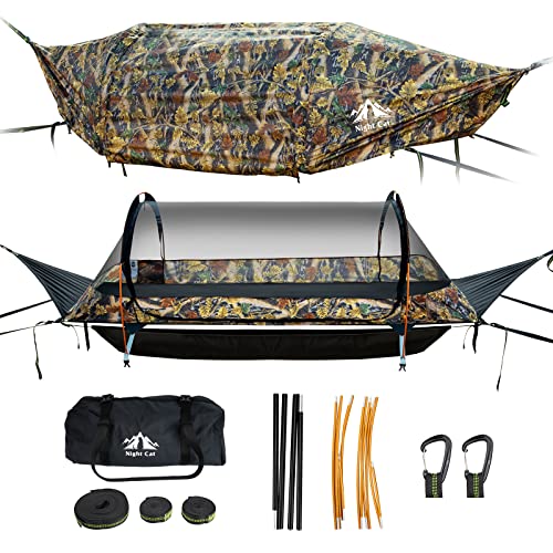 - Night Cat Flat Lay Hammock Tent with Mosquito Net | Waterproof -